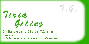tiria gilicz business card